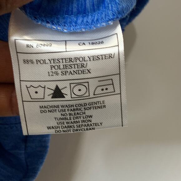 Antigua Sweatshirt Mens Small Aqua Blue Evening Spikes 2 Baruffa Hooded Pullover - Picture 10 of 14